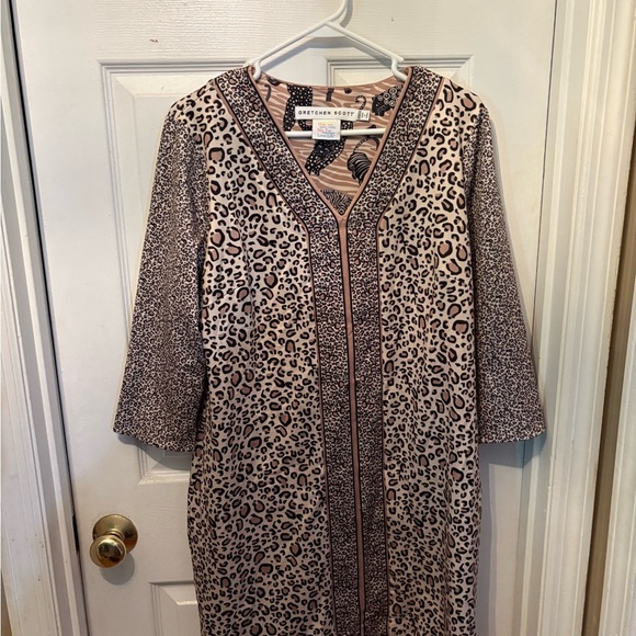 Animal Print Dress with 3/4 Sleeves - Picture 1 of 2